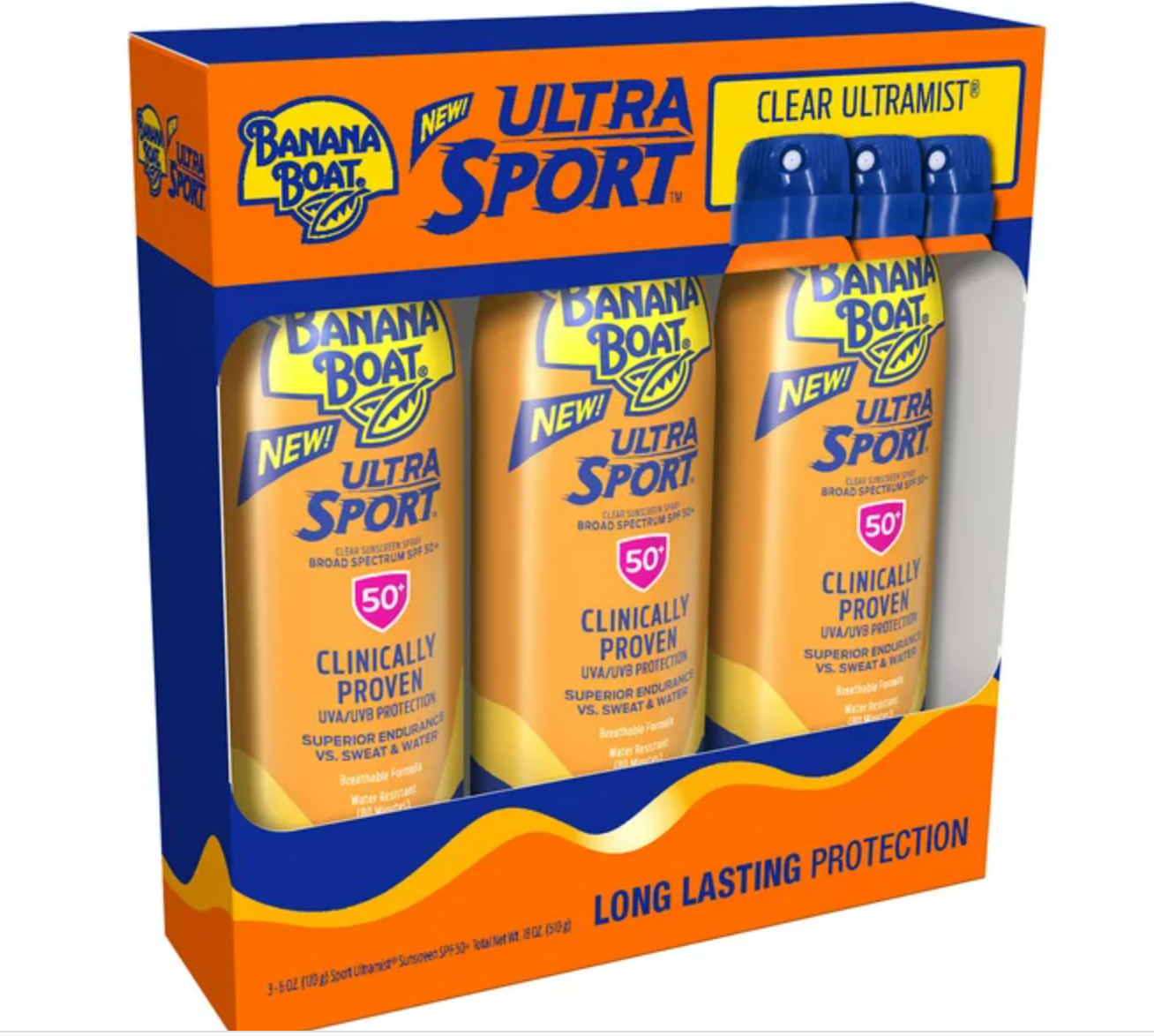 Banana Boat Sport Ultra Sunscreen Spray, SPF 50 (6 oz., 3 pk.)