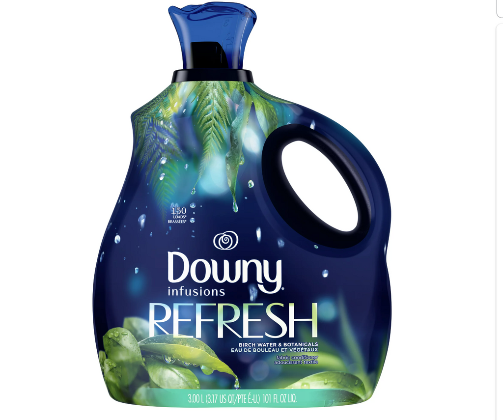 Downy Infusions Liquid Fabric Softener, Refresh, Birch Water & Botanicals, 101 fl oz