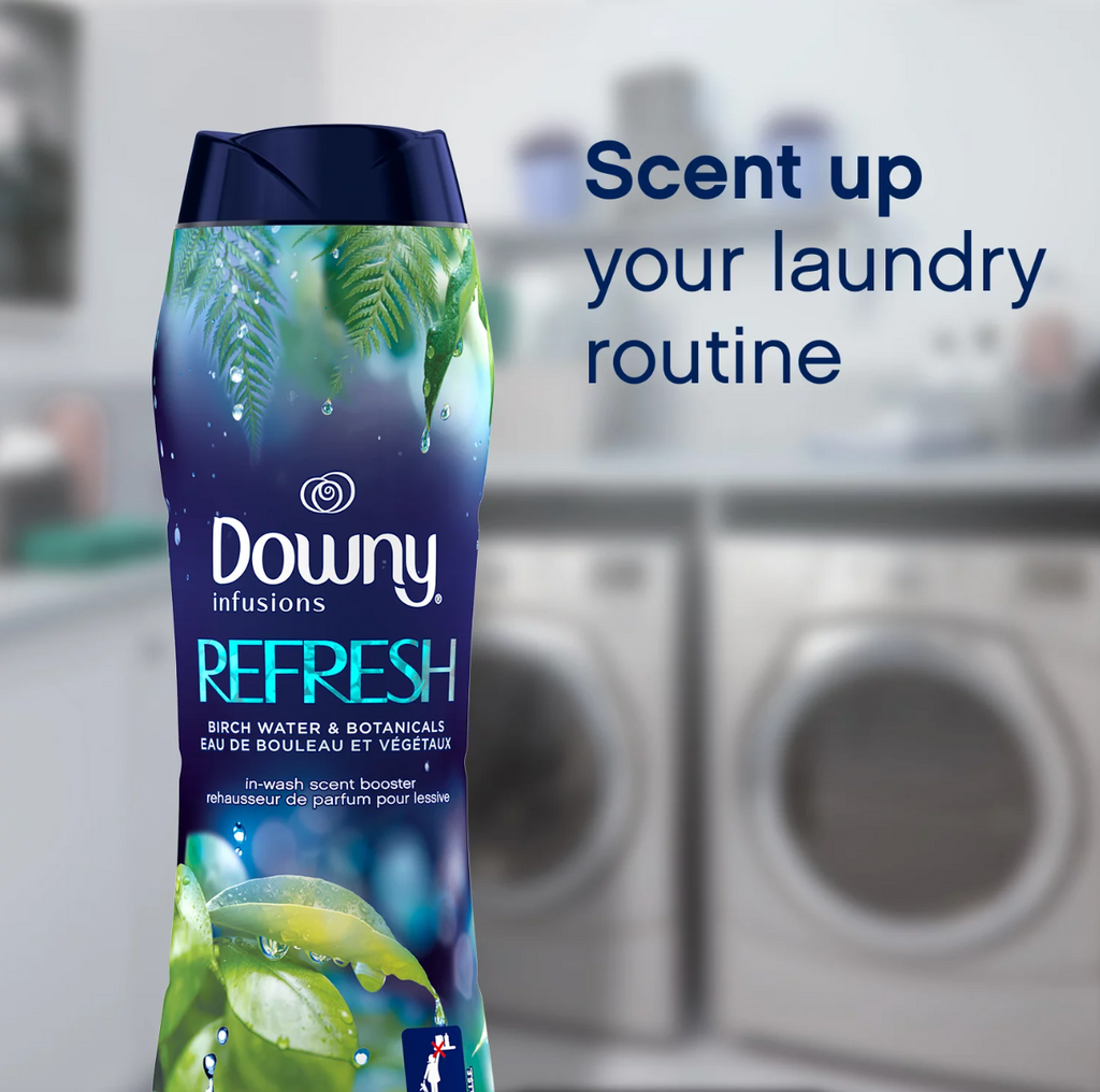 Downy Infusions in-Wash Scent Booster Beads, Refresh, Birch Water & Botanicals, 20.1 oz