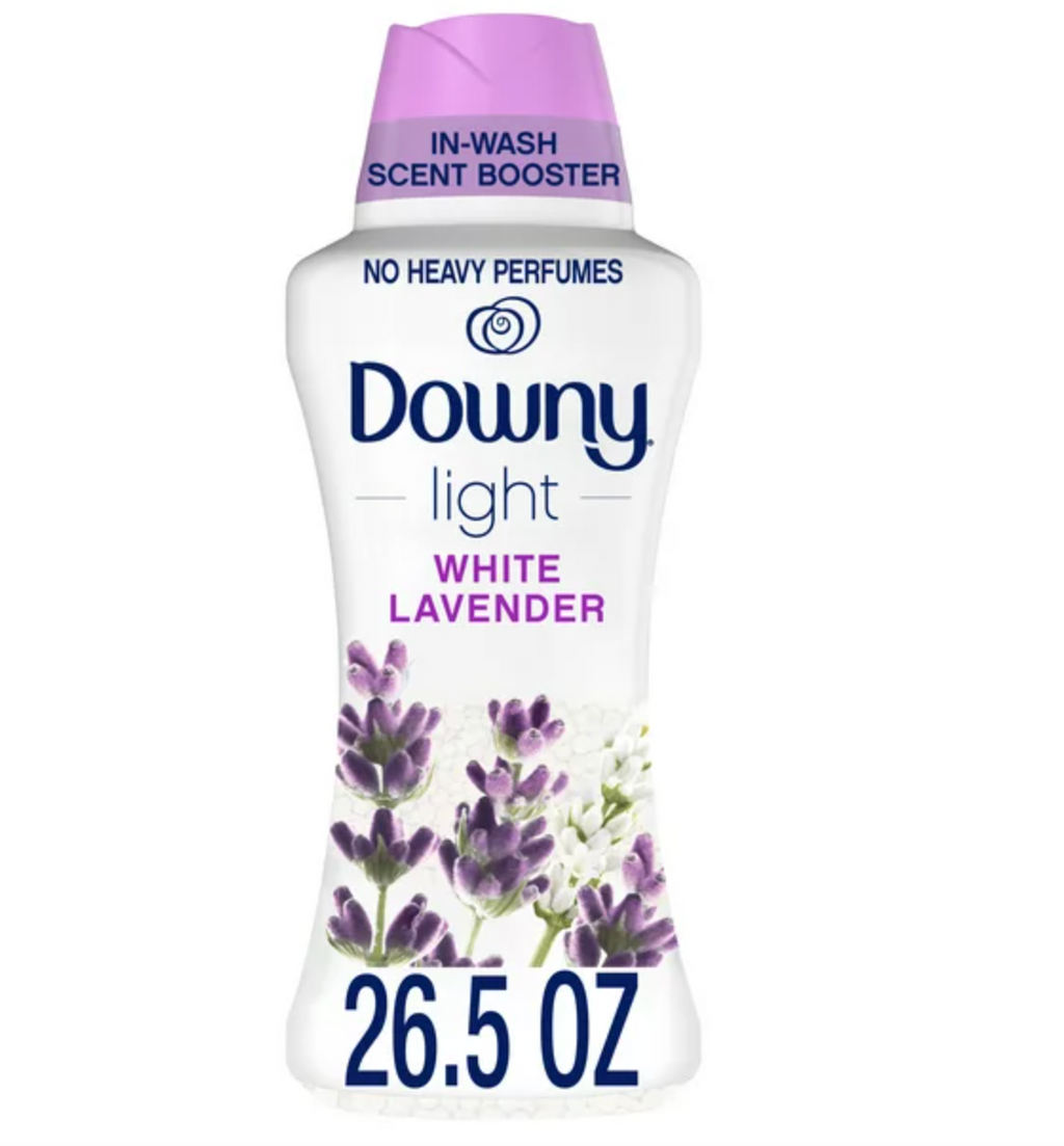 Downy Light Laundry Scent Booster Beads for Washer, White Lavender, 26.5 oz, with No Heavy Perfumes