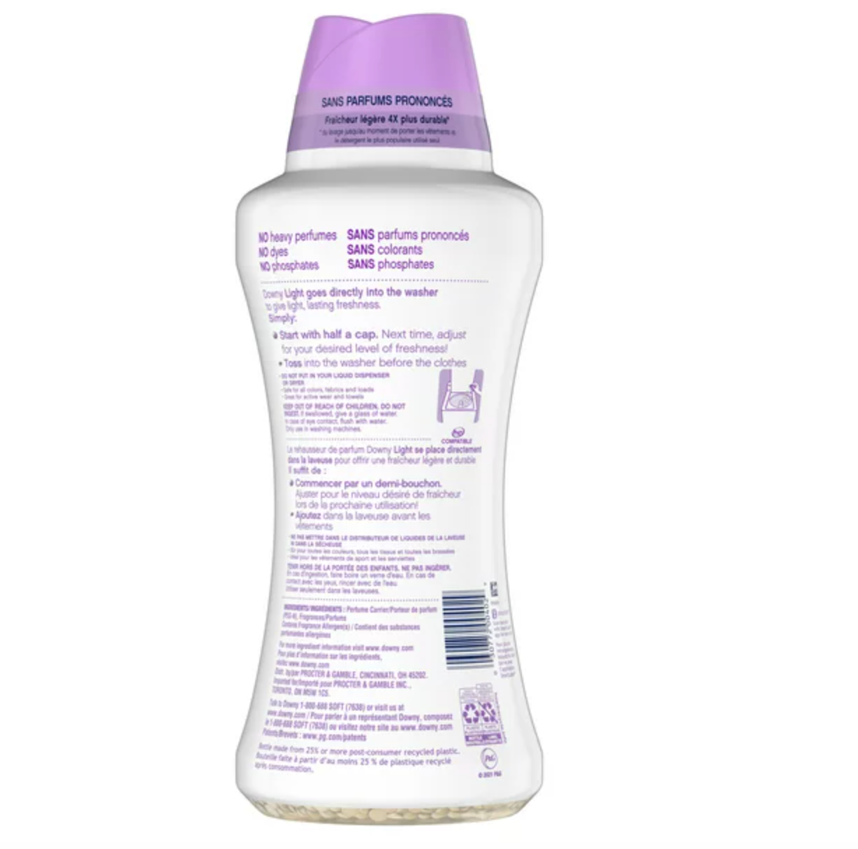 Downy Light Laundry Scent Booster Beads for Washer, White Lavender, 26.5 oz, with No Heavy Perfumes
