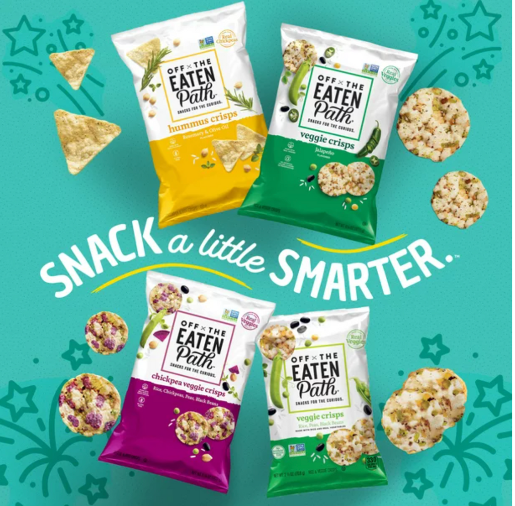 Off The Eaten Path Chickpea Veggie Crisps, 1.25 oz Bags, 16 Count