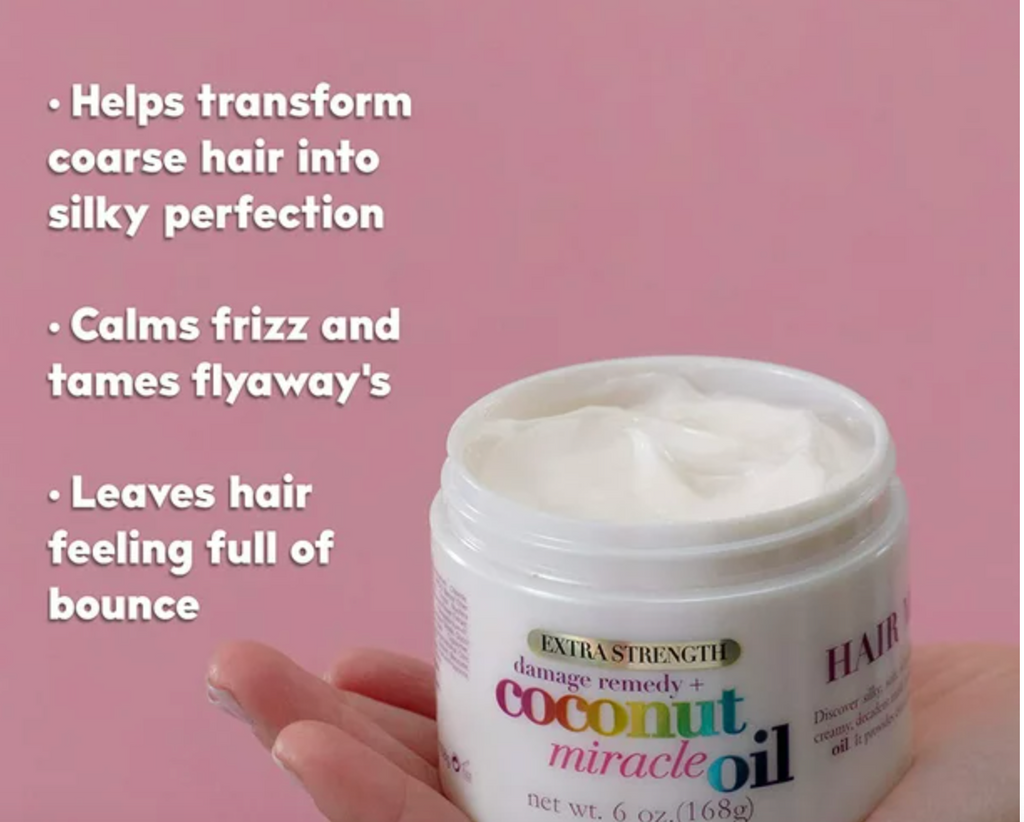 Ogx Coconut Miracle Oil Damage Remedy Hair Mask 6 Ounce Jar (3 Pack)