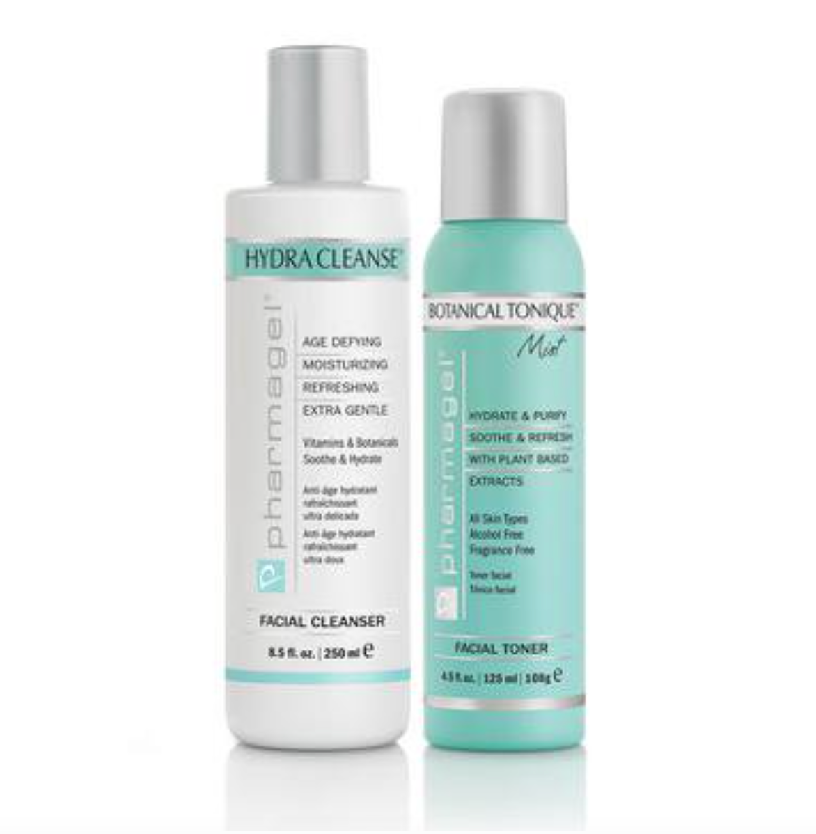 Pharmagel Skin Cleanse, Hydra Cleanse + Botanical Tonique Mist Facial Toner