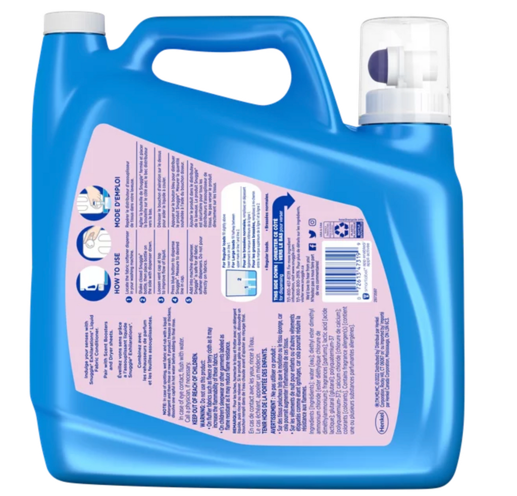 Snuggle Exhilarations Liquid Fabric Softener, Lavender & Vanilla Orchid, 140 Ounce, 164 Loads