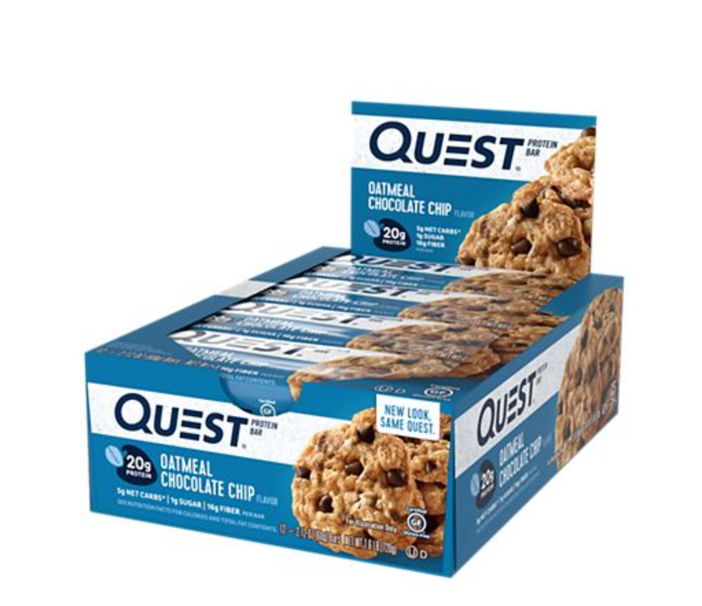 Quest Protein Bar - Oatmeal Chocolate Chip (12 Bars)