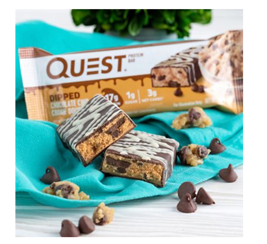 Quest Protein Bar - Dipped Chocolate Chip Cookie Dough (12 Bars)