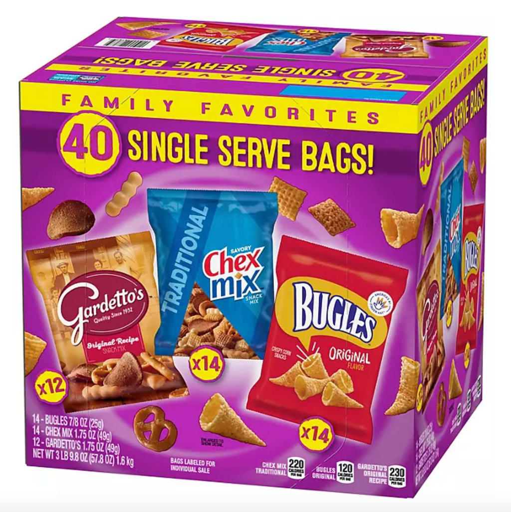 Bugles, ChexMix and Gardetto Variety Pack Snack Mix (40 ct.)