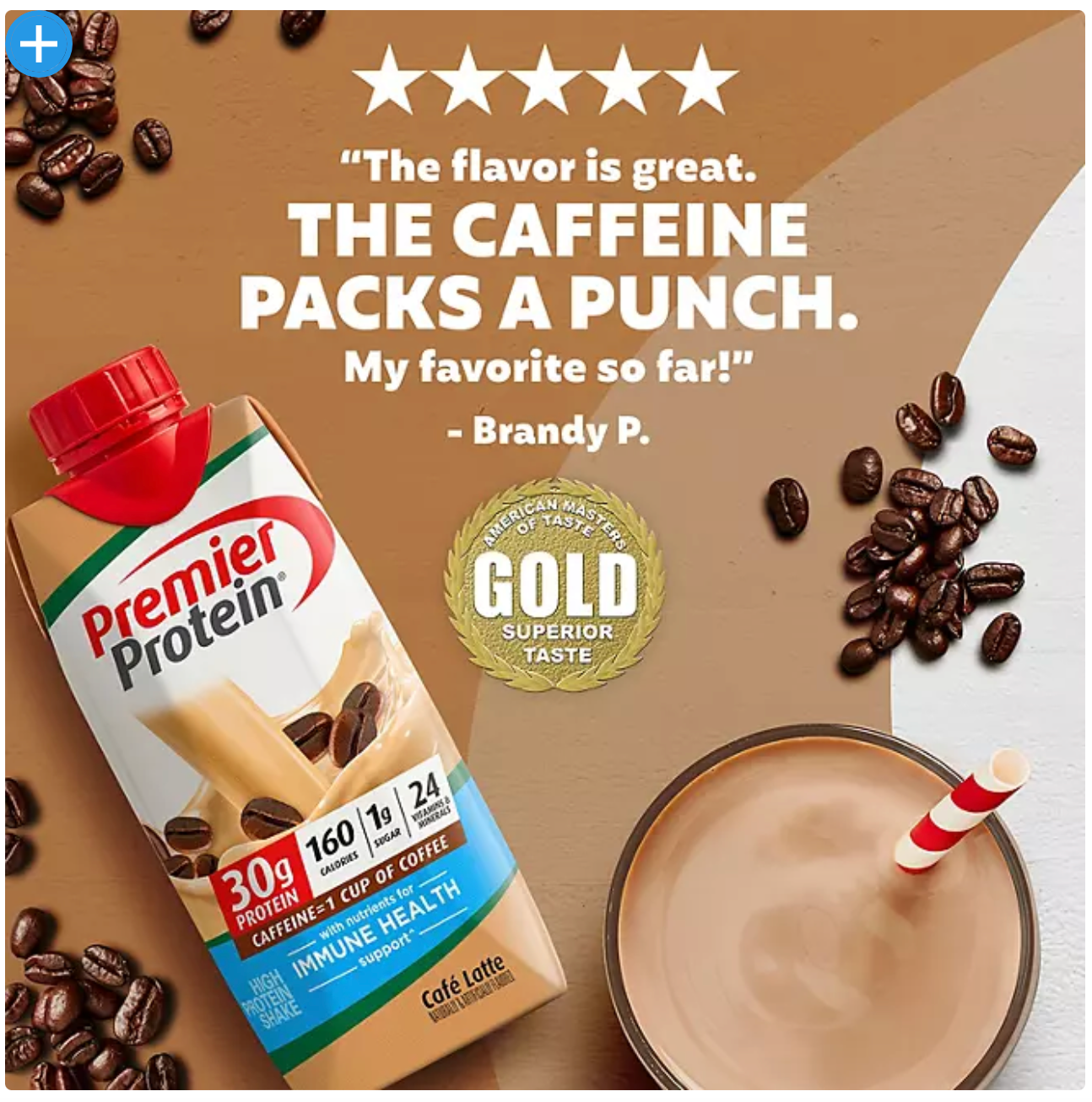 Premier Protein 30g. High Protein Shake, Café Latte (11 fl. oz., 15 pk.)