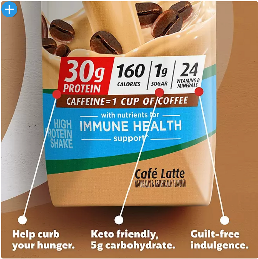 Premier Protein 30g. High Protein Shake, Café Latte (11 fl. oz., 15 pk.)