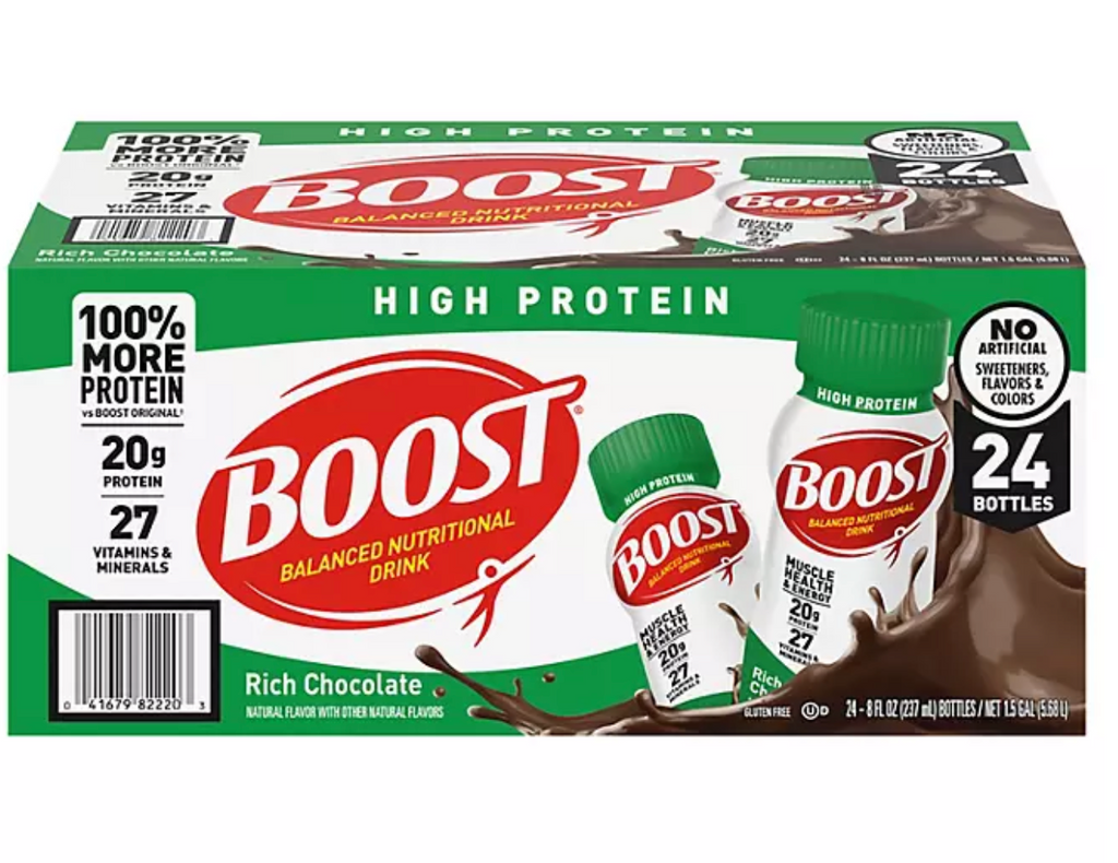 BOOST High Protein Balanced Nutritional Drink, Muscle Health and Energy, Rich Chocolate (24 pk.)