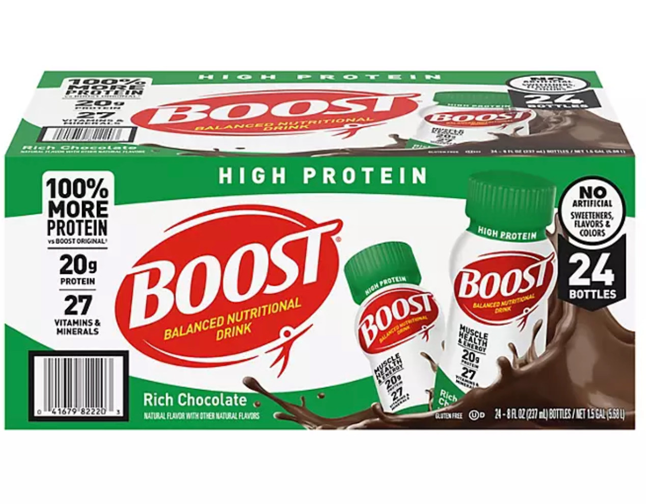 BOOST High Protein Balanced Nutritional Drink, Muscle Health and Energy, Rich Chocolate (24 pk.)
