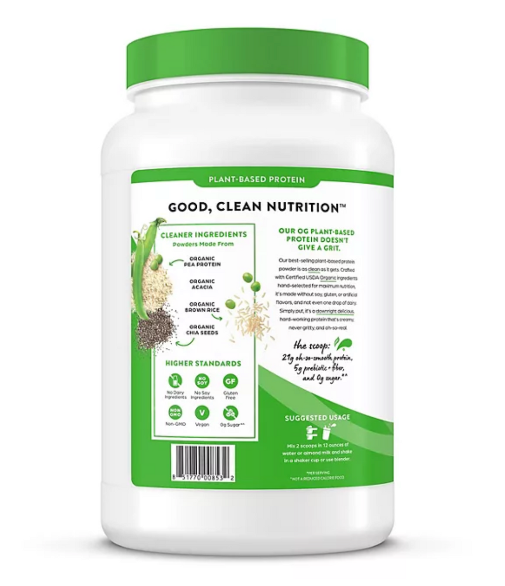 Orgain Organic Protein Plant Based Powder, Vanilla Bean (2.74 lbs.)