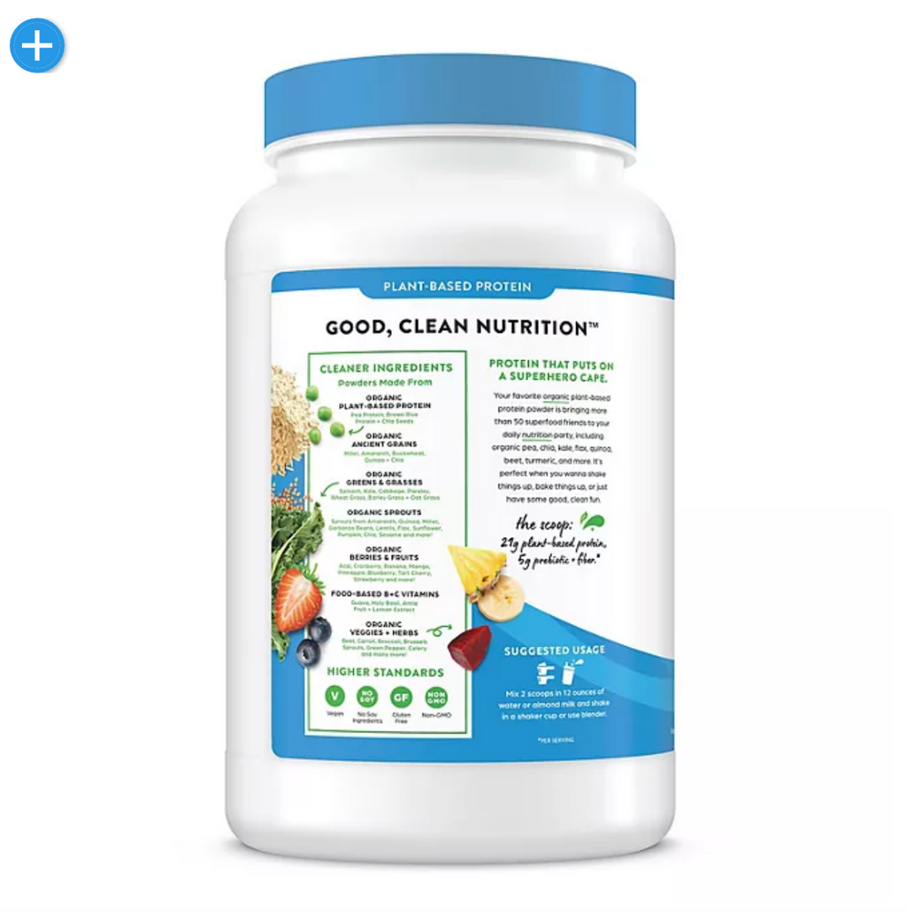 Orgain Organic Protein & Superfoods Plant-Based Protein, Vanilla (2.7 lbs.)
