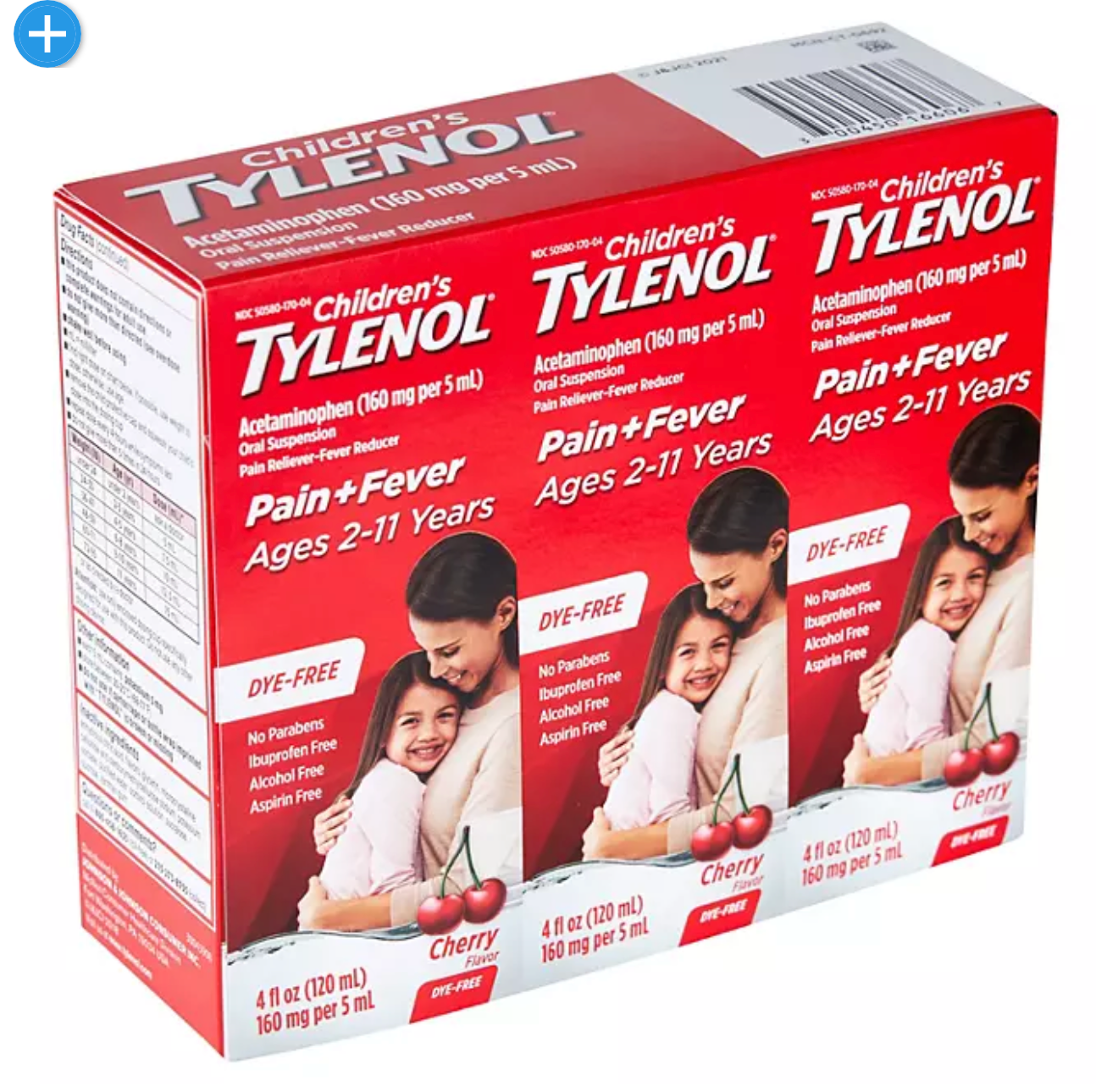Children's Tylenol Oral Suspension, Cherry (4 oz., 3 pk.)
