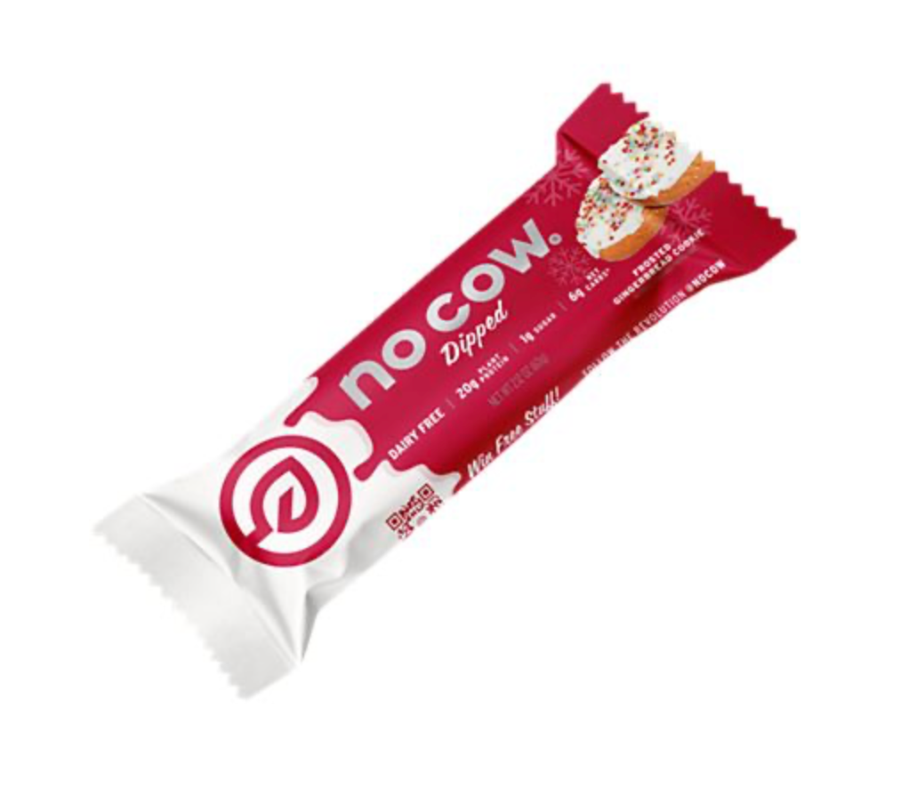 No Cow Plant-Based Dipped Protein Bar - Frosted Gingerbread Cookie (12 Bars)