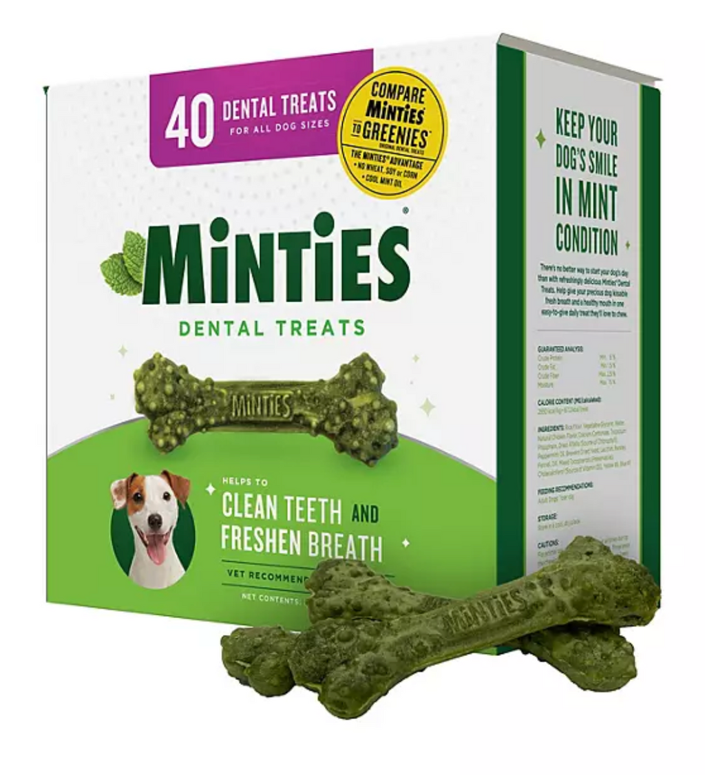 Minties Dental Dog Bone Treats, Maximum Mint (32 oz.)