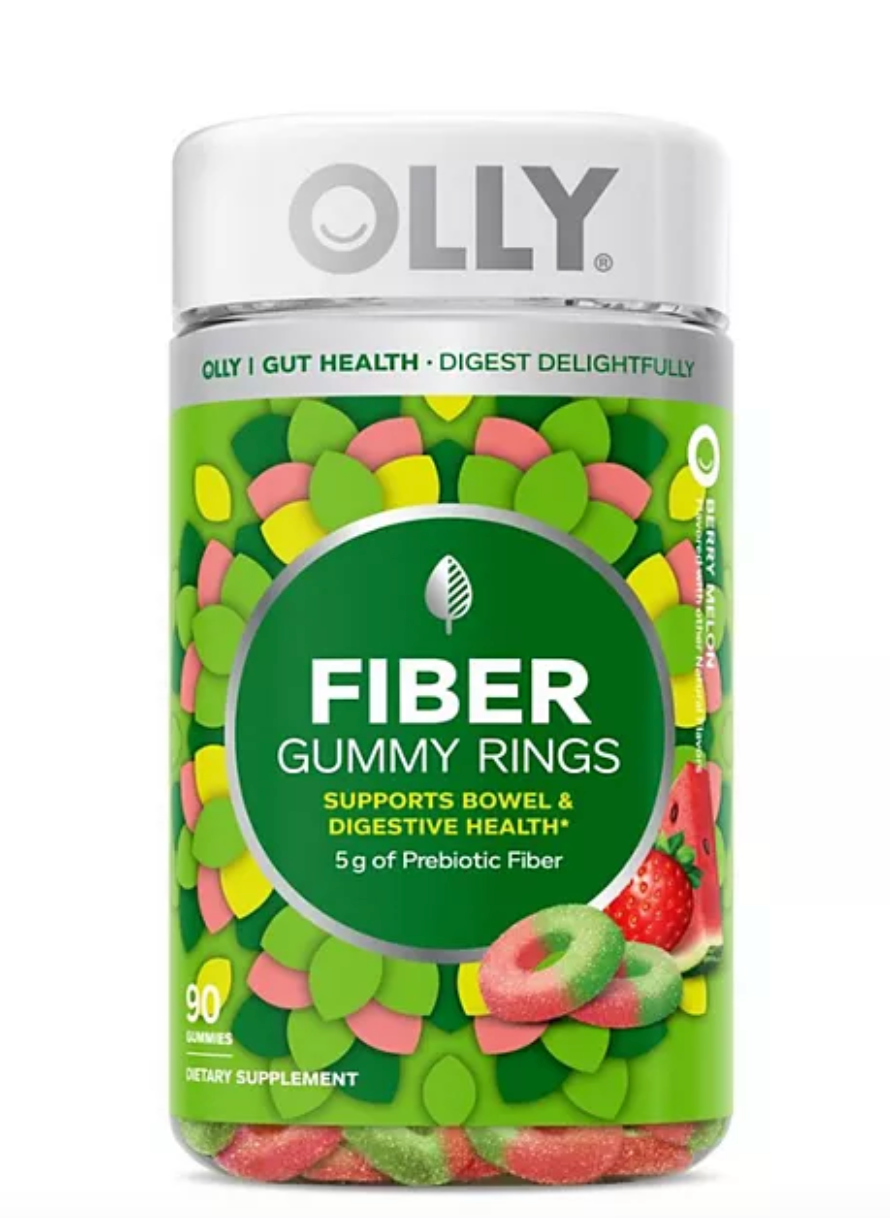 OLLY Fiber Gummy Rings 5g Prebiotic Fiber, Strawberry Watermelon (90 ct.)