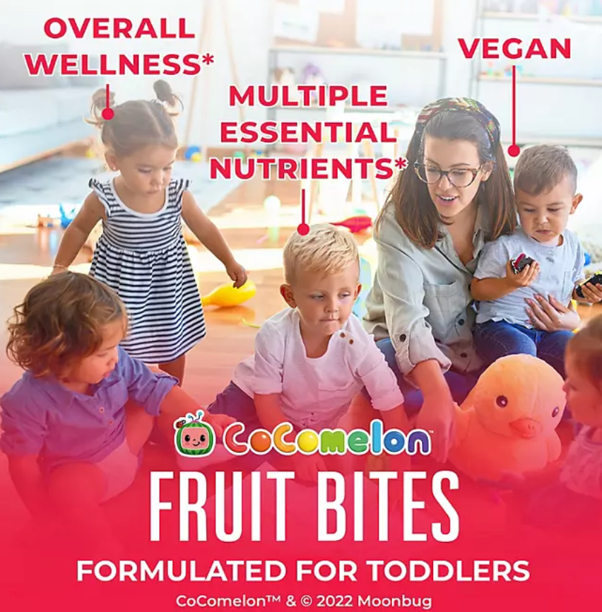 MaryRuth's Organics CoComelon Toddler Multivitamin Fruit Bites, Strawberry (60 ct.)