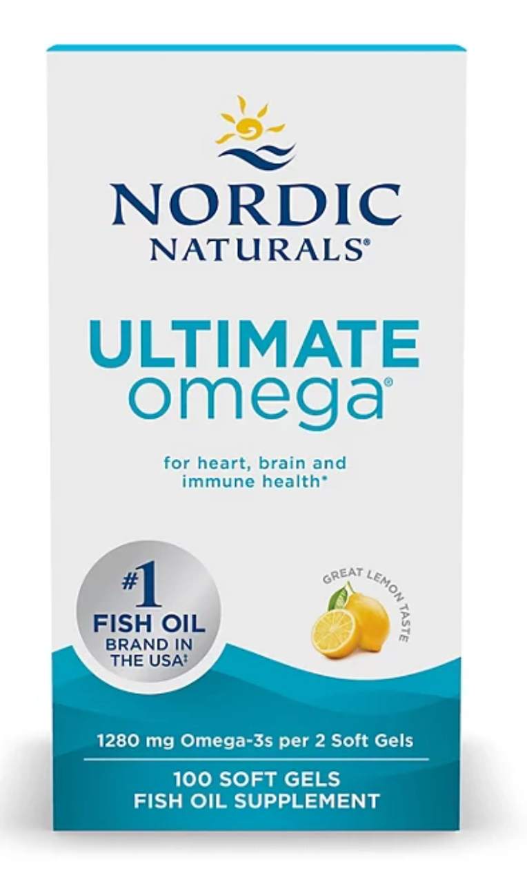 Nordic Naturals Ultimate Omega Softgels 1280 mg Fish Oil 100 ct.