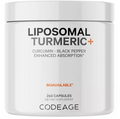 Codeage Liposomal Turmeric Curcumin + Black Pepper 240 ct.