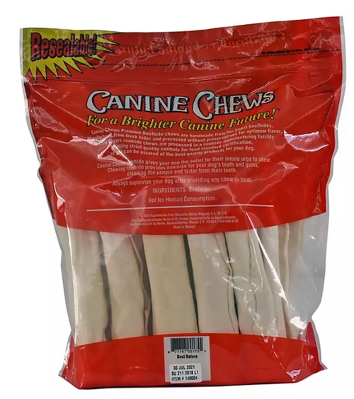 Canine Chews Premium All-Natural Beef Hide Canine Retrievers, 15 ct.
