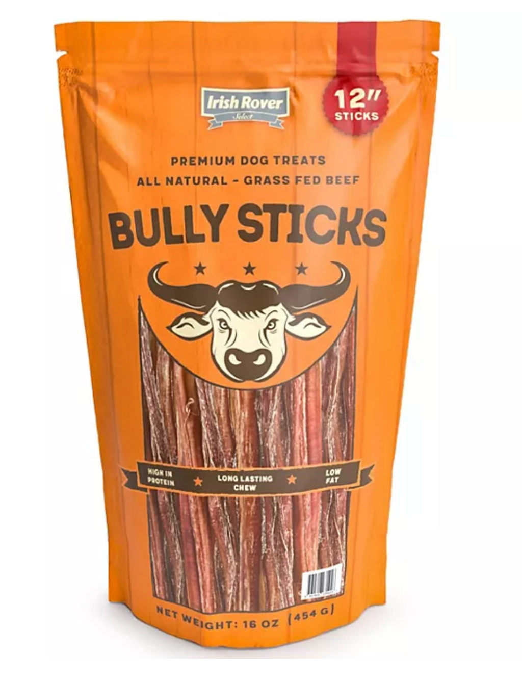 Irish Rover Beef Bully Sticks, 12 Inch, 16 oz.