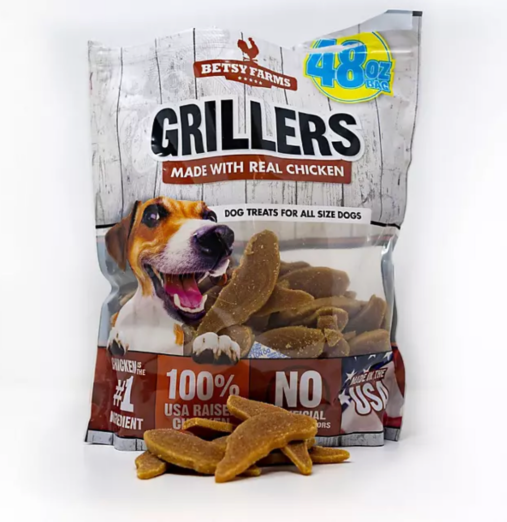 Betsy Farms Grillers Dog Treats , Chicken, 48 oz.