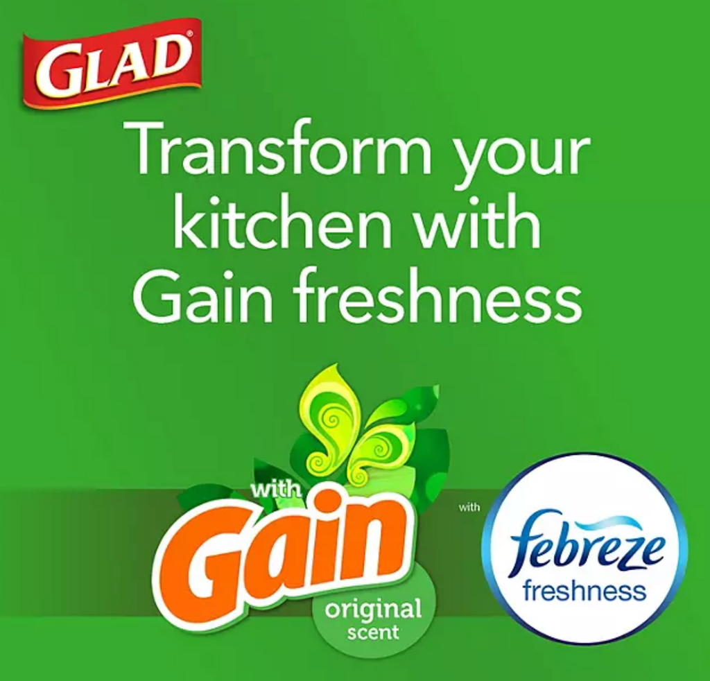 Glad ForceFlex 13-Gallon Kitchen Trash Bags, Gain Original Scent + Febreze, 160 ct.
