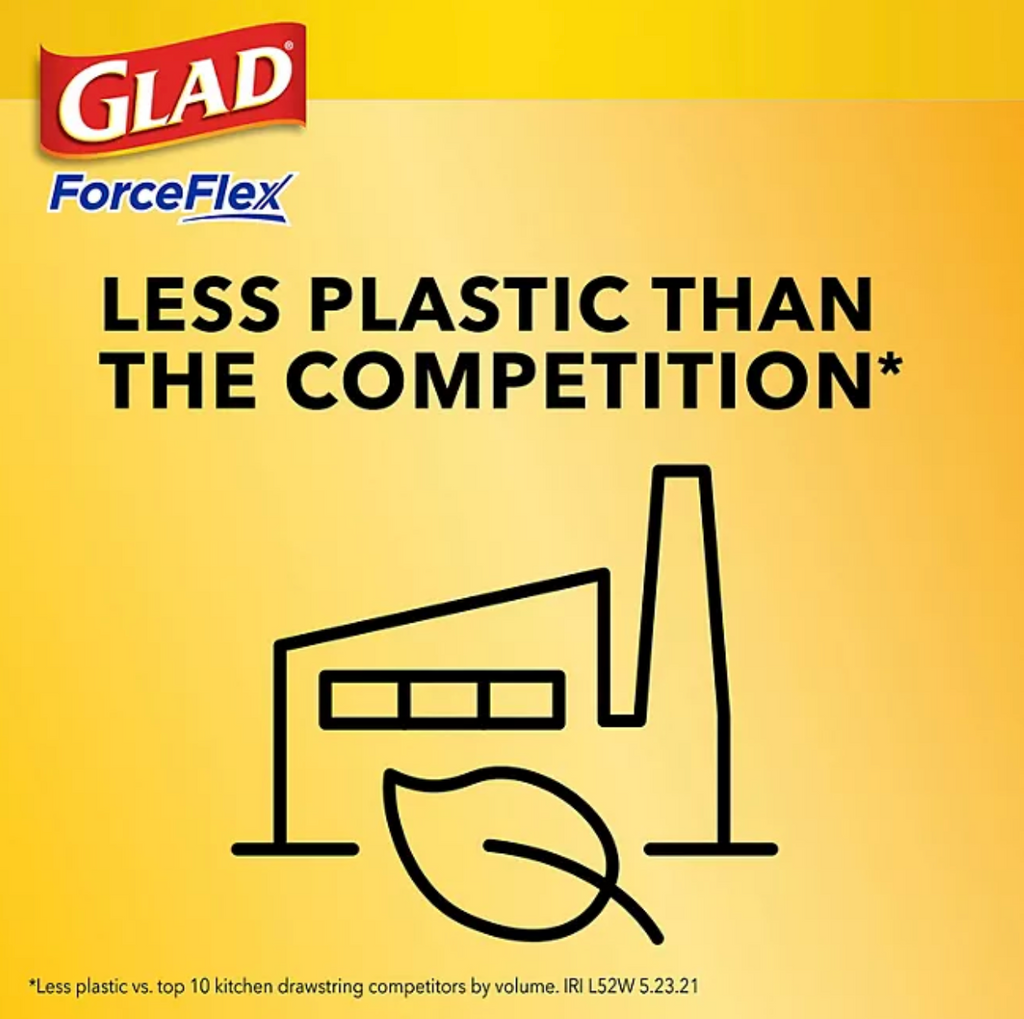 Glad ForceFlex 13-Gallon Kitchen Trash Bags, Gain Original Scent + Febreze, 160 ct.