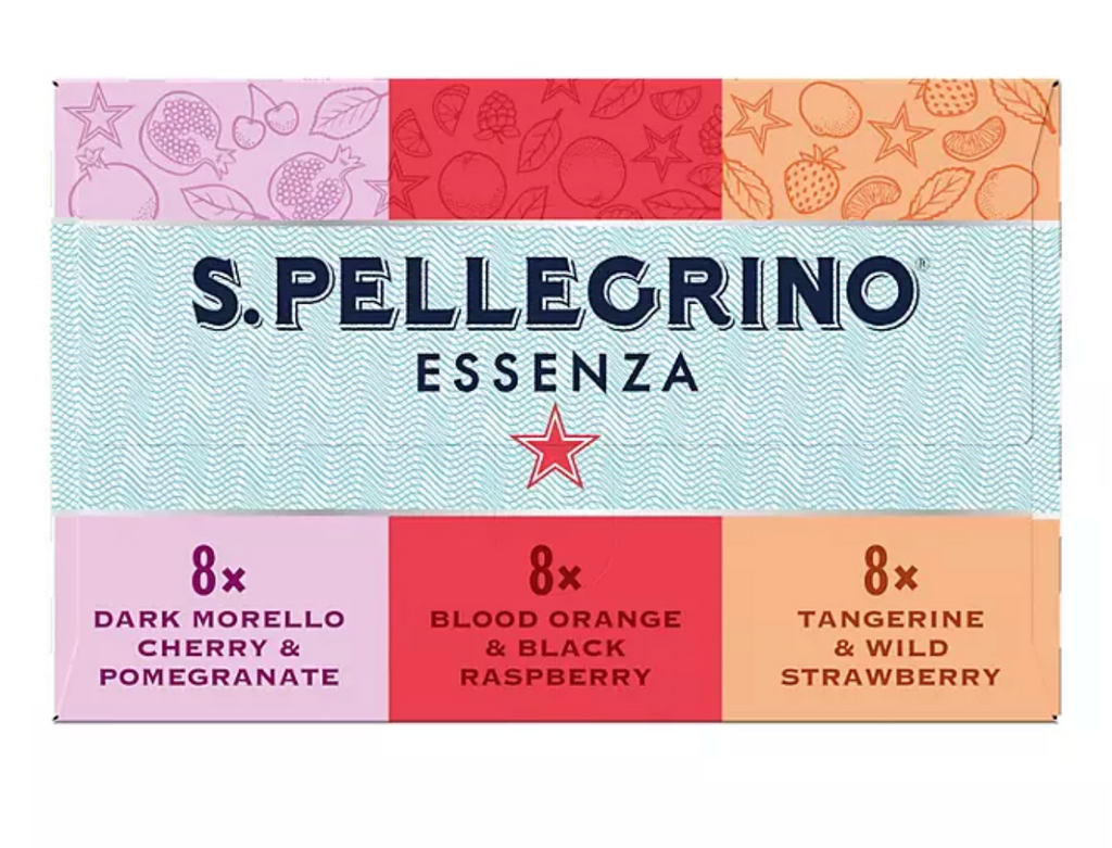 S.Pellegrino Essenza Flavored Mineral Water Variety Pack, 11.15 fl. oz., 24 pk.
