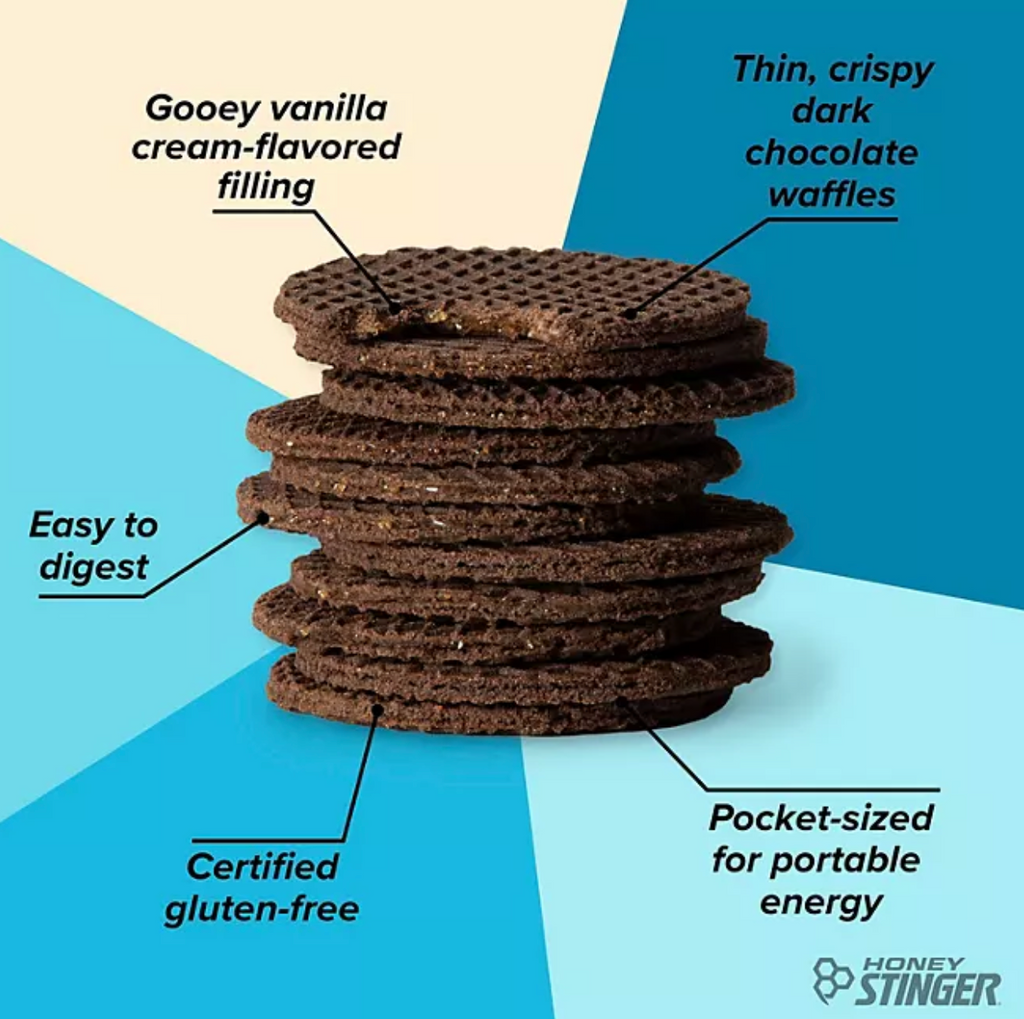 Honey Stinger Organic Gluten-Free Cookies and Cream Waffles (12 ct.)