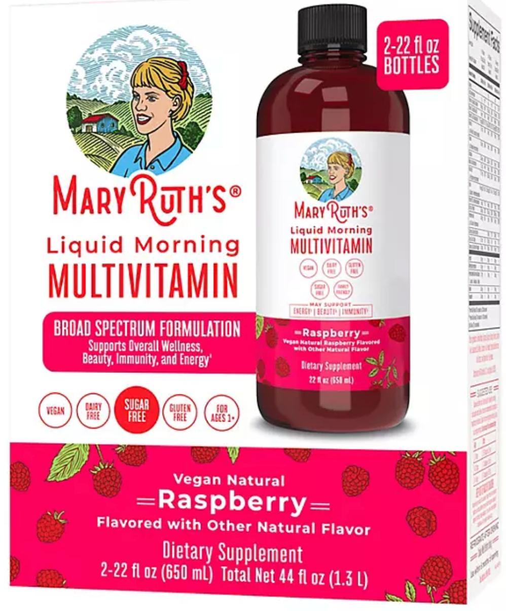 MaryRuth's Liquid Morning Multivitamin, Raspberry, 22 fl. oz., 2 pk.