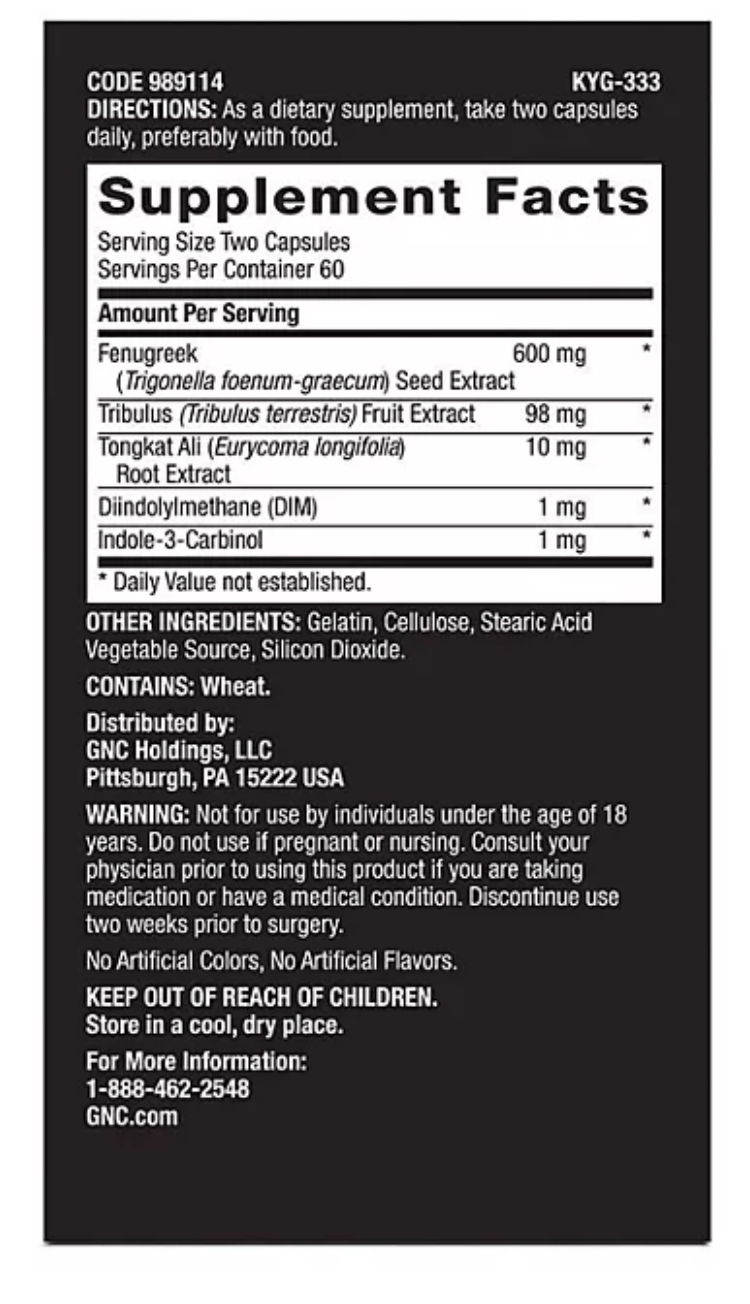 GNC Mega Men Advanced Testosterone Capsules, 60 ct.