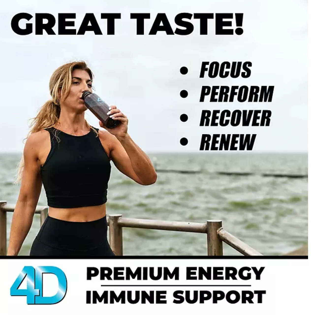 4D Clean Energy Premium Dietary Supplement, Tropical Fruit Punch, 25 ct.