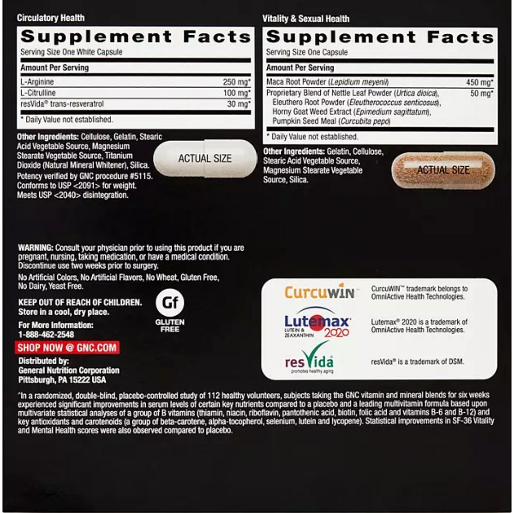 GNC Mega Men Performance & Vitality Vitapak 30 ct.