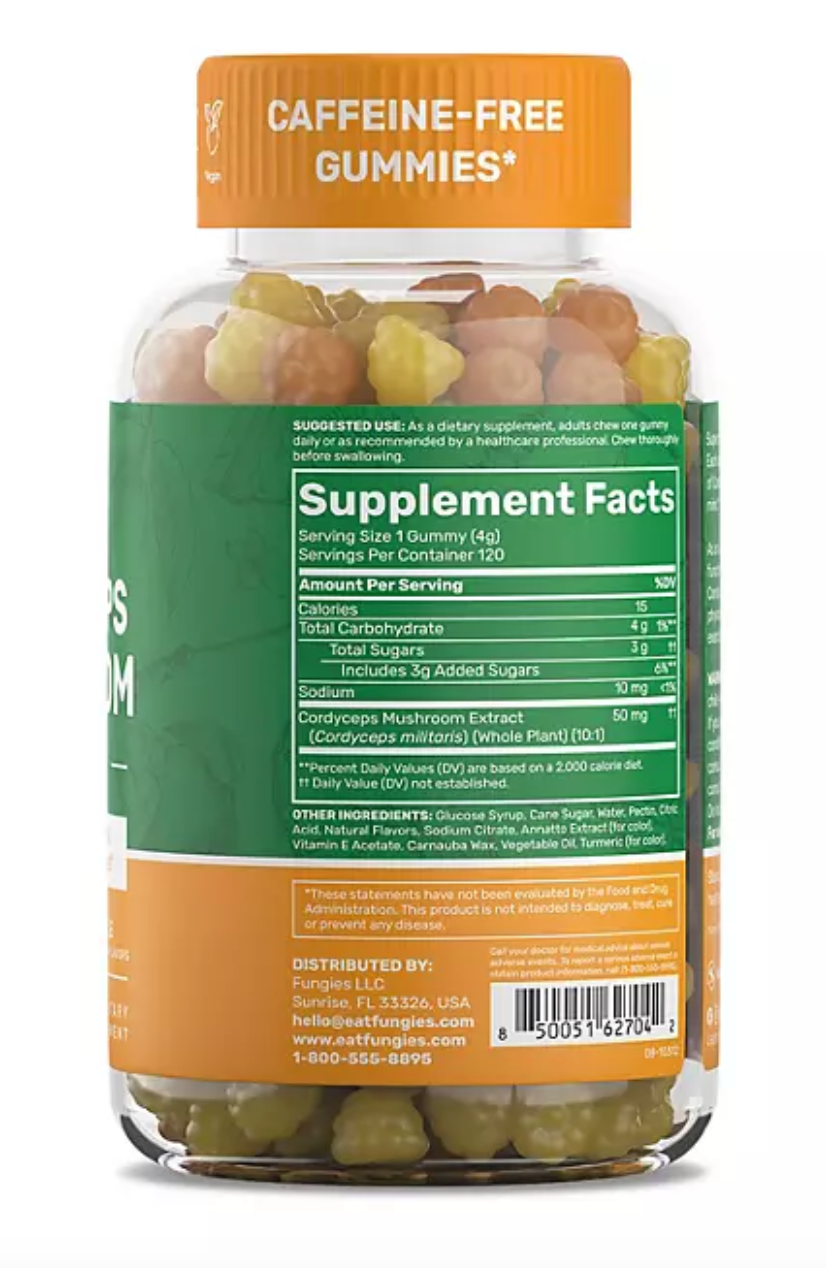 Fungies Cordyceps Mushroom Gummies 120 ct.