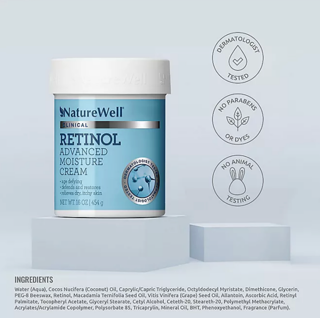 NatureWell Clinical Retinol Advanced Moisture Cream, 16 oz.