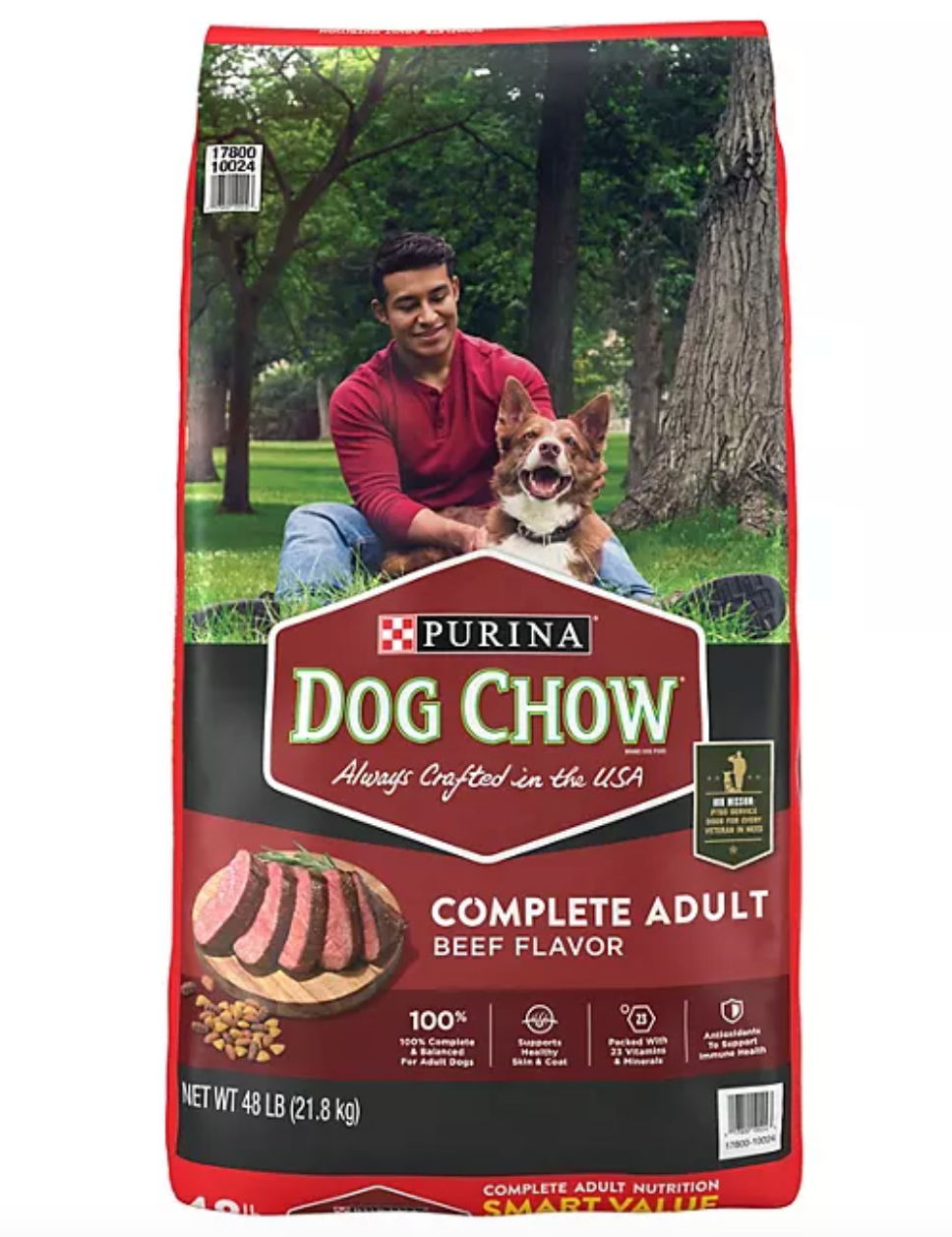 Purina Dog Chow Complete Adult Dry Dog Food, Beef Flavor 48 lbs.