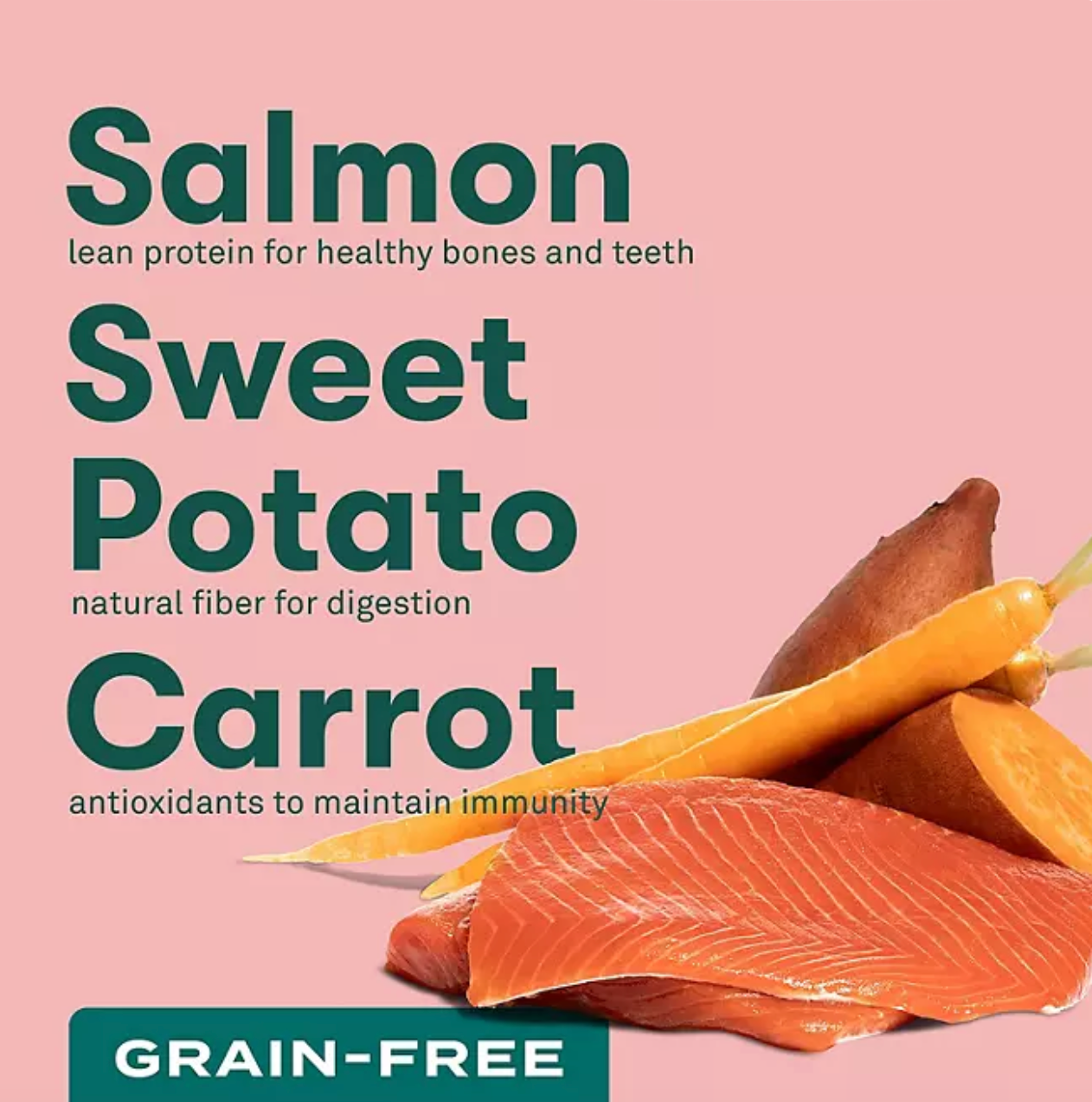 Jinx Grain Free Dry Dog Food Salmon, Sweet Potato & Carrot Recipe, 23.5 lbs.