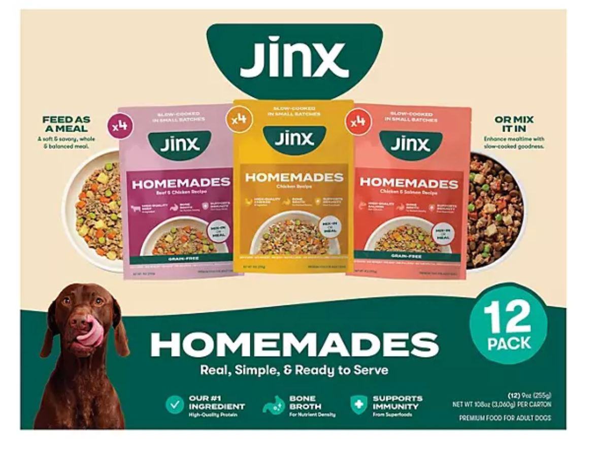 Jinx Homeamdes Variety Pack, Wet Dog Food Pack , 9oz , 12ct
