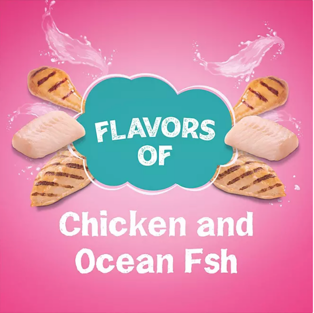 Friskies Land & Sea Adventures Dry Cat Food, Chicken + Ocean Fish, 32 lbs.