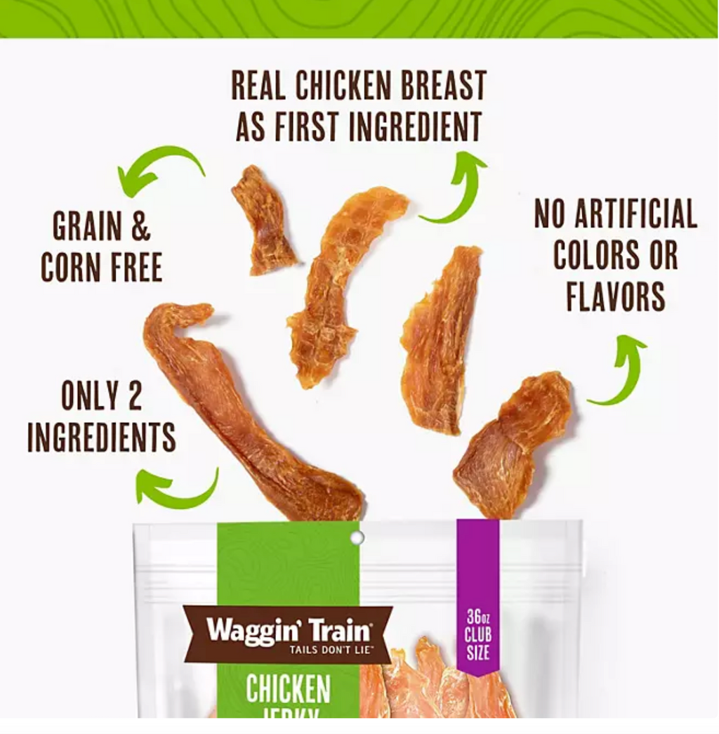 Waggin Train Chicken Jerky Dog Treats, 36 oz.