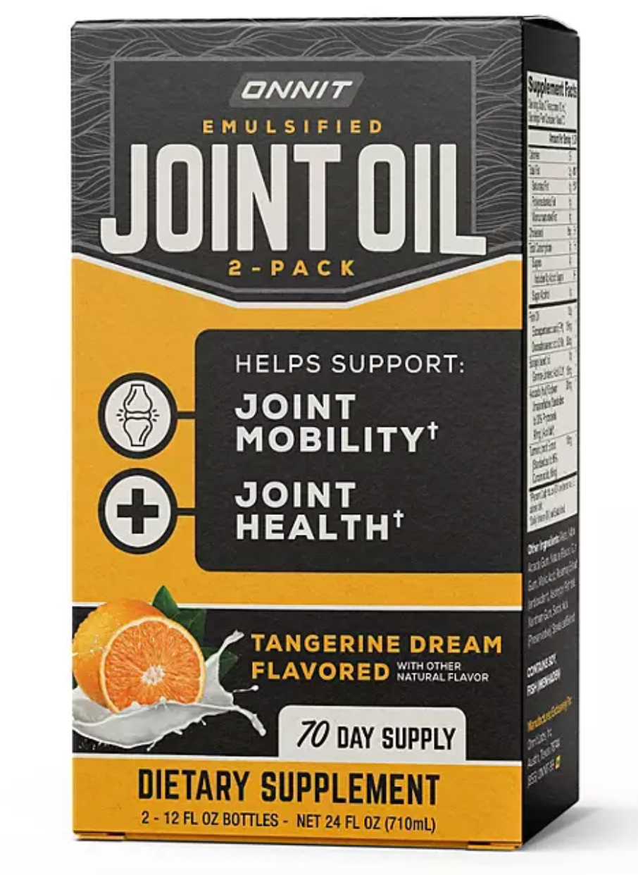 ONNIT Joint Oil: Liquid Fish Oil to Support Joint Health and Mobility, Tangerine Flavor 2 pk., 12 fl. oz.